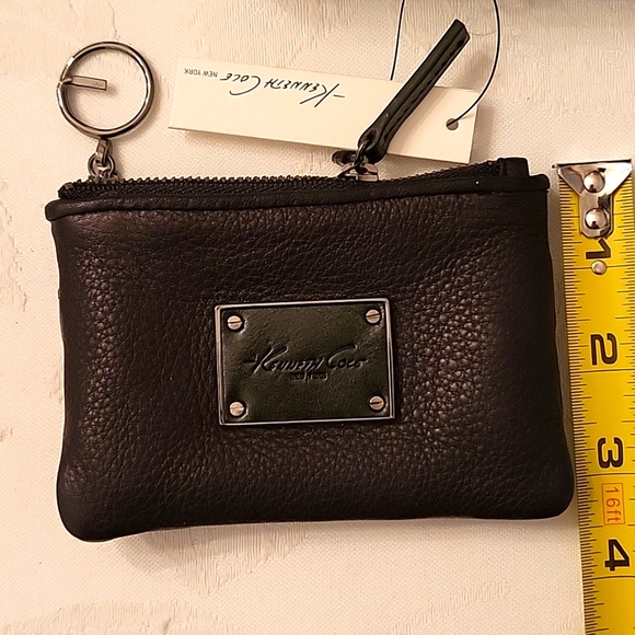NEW Kenneth Cole Black Pebble Leather Wallet/Coin-Purse - Picture 15 of 15